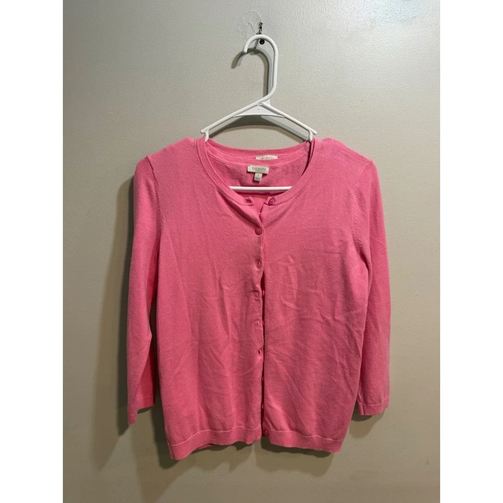 Talbots Pink Cardigan and Shell Twin Set 2 Piece Knit Sweater Womens Small